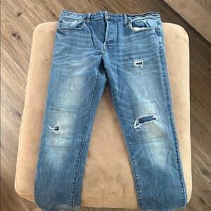 American Eagle Outfitters Light Blue Ripped Jeans